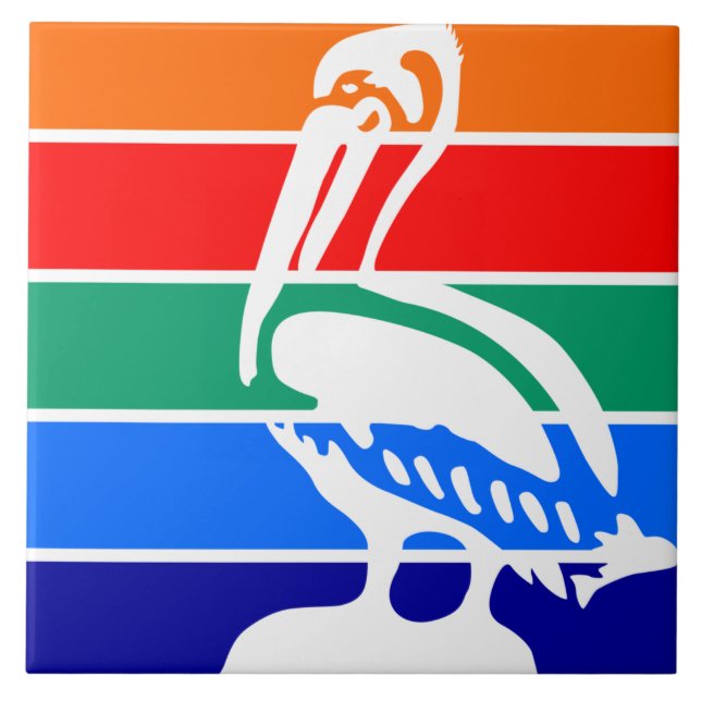 City Flag of St. Petersburg (Florida) Ceramic Tile (Front)