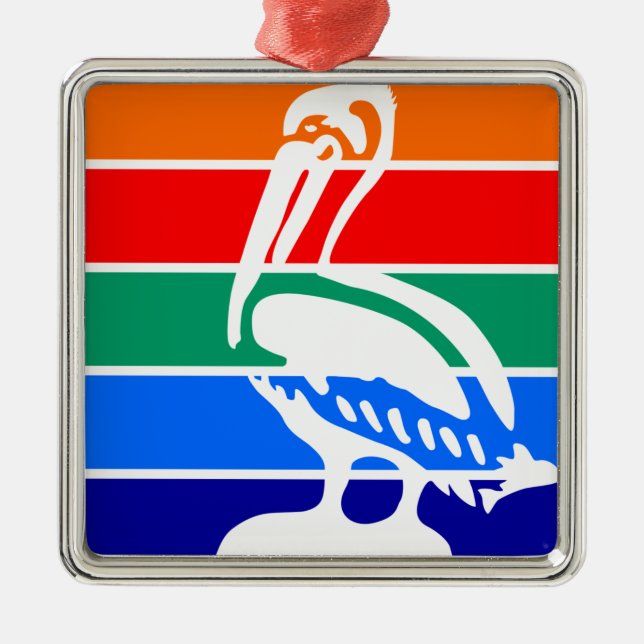 City Flag of St. Petersburg (Florida) Metal Ornament (Front)
