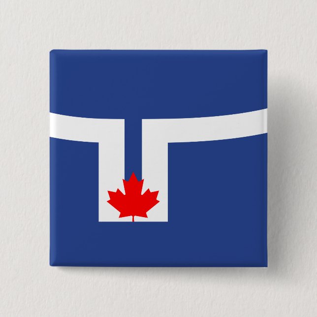 City Flag of Toronto (Canada) Button (Front)