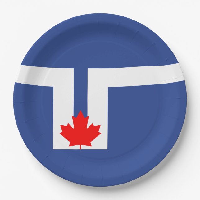 City Flag of Toronto (Canada) Paper Plates (Front)