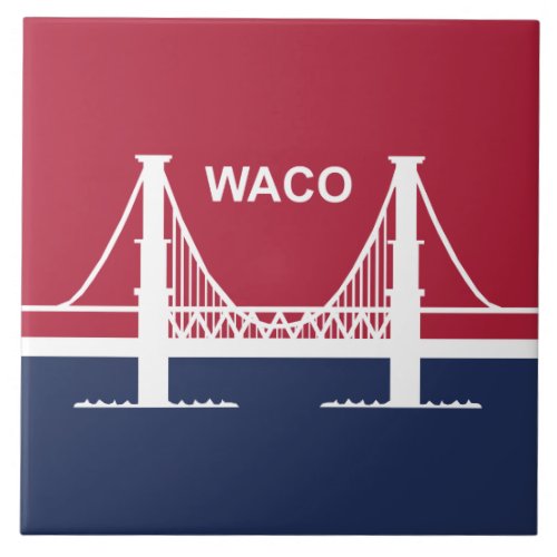 City Flag of Waco Texas USA Ceramic Tile