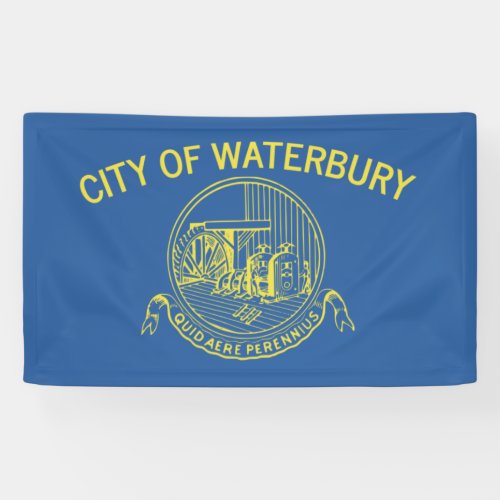 City Flag of Waterbury Connecticut Banner