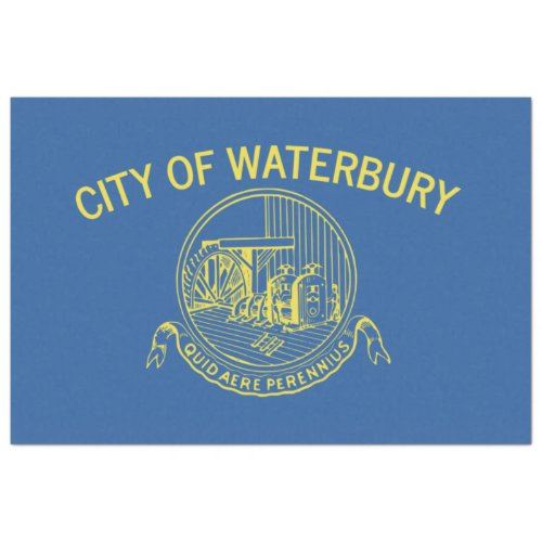 City Flag of Waterbury Connecticut Tissue Paper