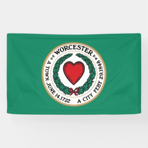 City Flag of Worcester Massachusetts Banner