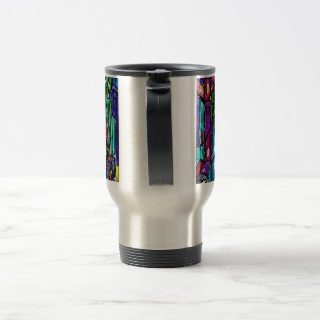 city flowers travel mug (Handle)