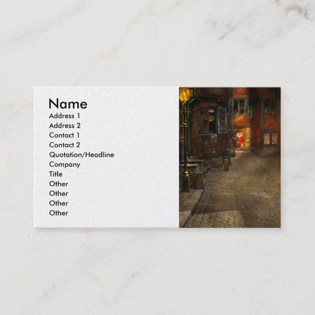 City - Germany - On a corner street 1904 Business Card (Front)