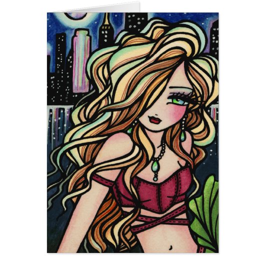 "City Girl" Mermaid Card (Front)