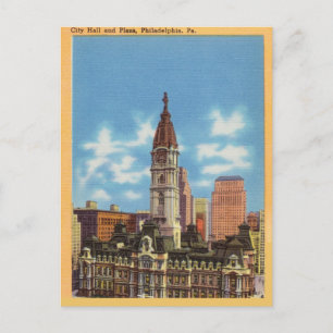 City Hall and Plaza, Philadelphia, Pennsylvania Postcard