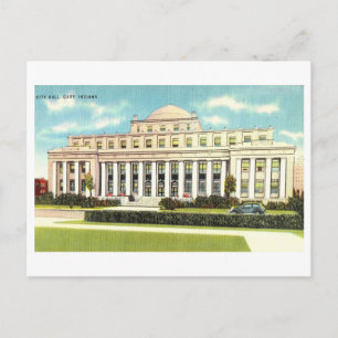 City Hall in Gary, Indiana, Vintage Travel Postcard