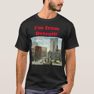 City Hall Square, Detroit MI 1915 Vintage T-Shirt
