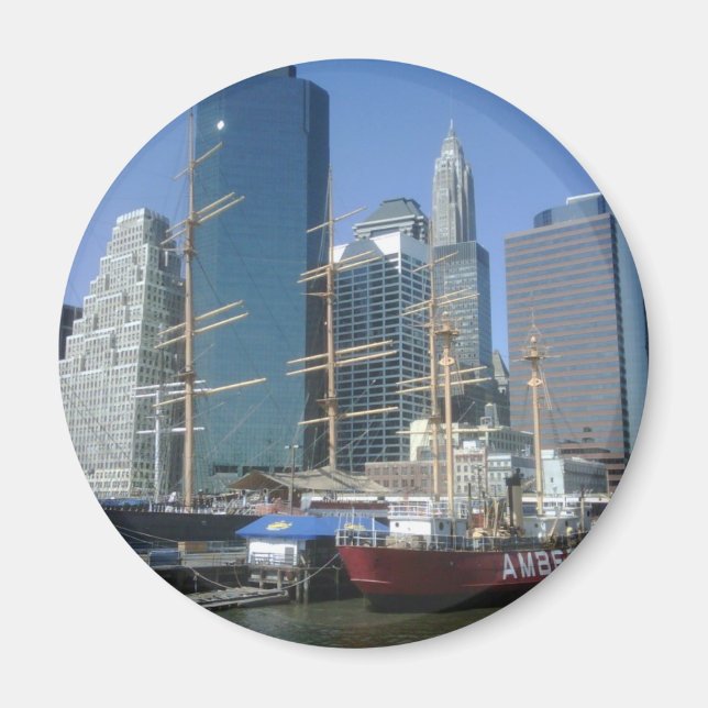 City Harbor Boats Magnet (Front)