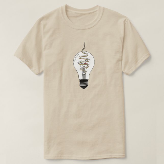 City Highway Light Bulb – Unisex Minimalist Tshirt (Design Front)
