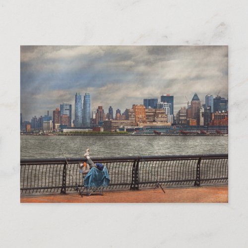 City _ Hoboken NJ _ Fishing _ The good life Postcard