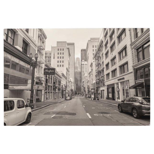 City in Lockdown Metal Print (Front)