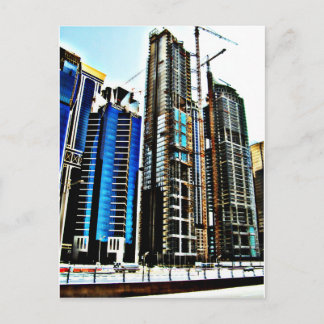 City in progress no4 postcard