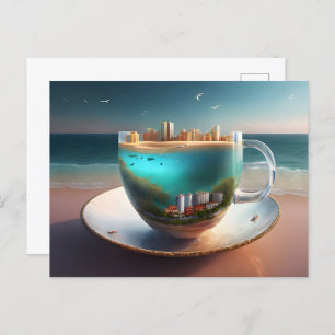 City in the cup, Postcrossing Postcard