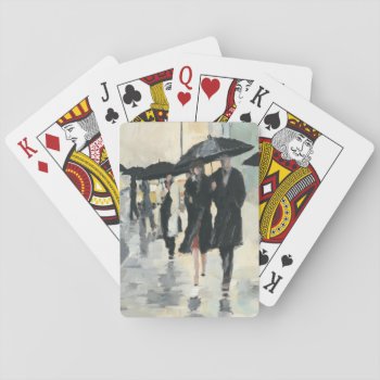 City In The Rain Playing Cards by wildapple at Zazzle