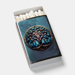 City in the shadow of the luxurious tree of life. matchboxes