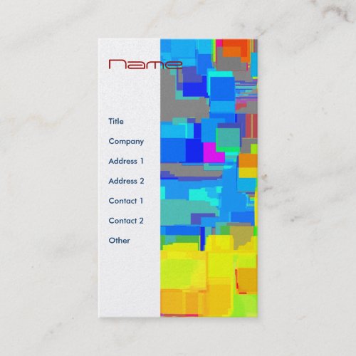 "City in the Sky"  Geometric Art Business Cards