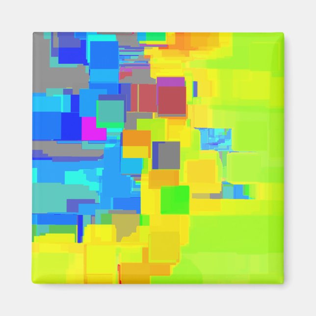 "City in the Sky"  Geometric Art Magnet (Front)
