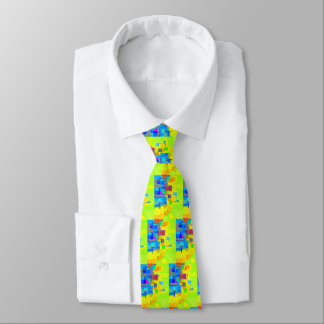 "City in the Sky" Geometric Art Tie
