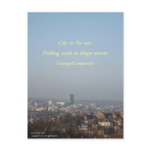 City in the Sun Haiku Postcard