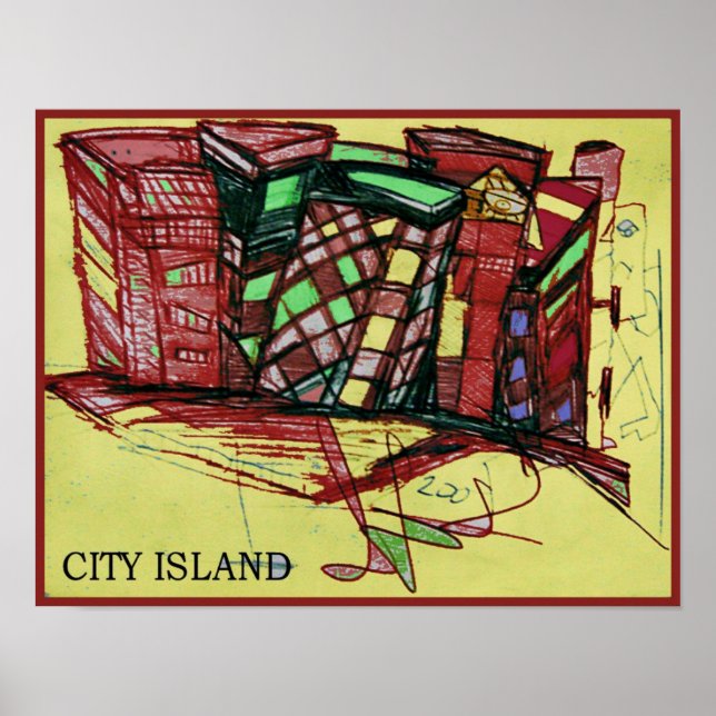 CITY ISLAND red Poster (Front)