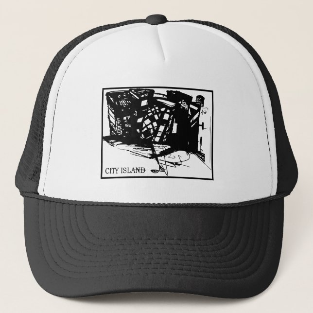 CITY ISLAND SVG TRUCKER HAT (Front)