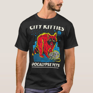City Kitties Apocalypse Pets Raccoon Opossum Class T-Shirt