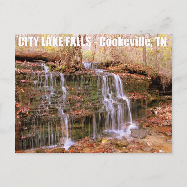 City Lake Falls - Cookeville, TN Postcard (Front)