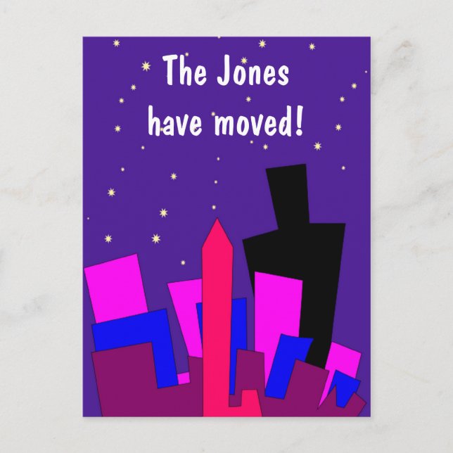 City Landscape Change of address postcard (Front)