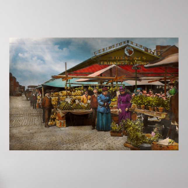 City - Lexington market, Baltimore, Maryland 1890 Poster (Front)
