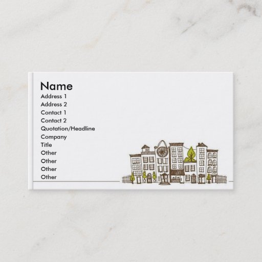 Customizable City Life Business Card Template
