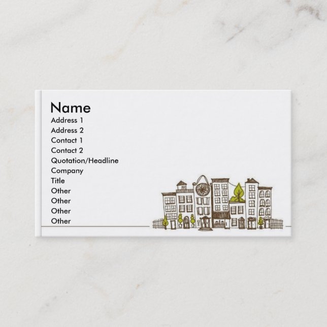 City Life Business Card (Front)
