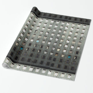 City Life Gray Wrapping Paper