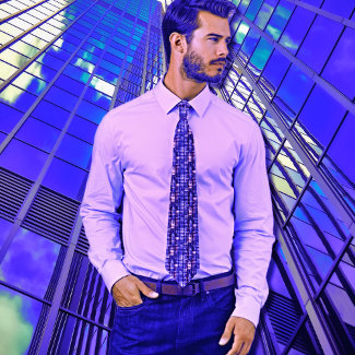 city life in purples