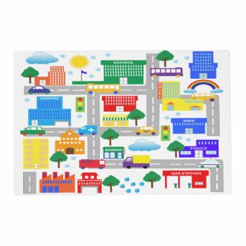 City Life Laminated Placemat by KitchenShoppe at Zazzle