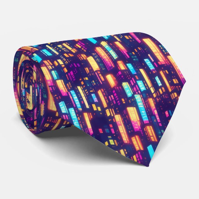 City Lights - 2 Neck Tie (Rolled)