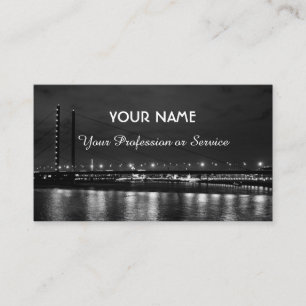 City lights Düsseldorf black and white design Busi Business Card