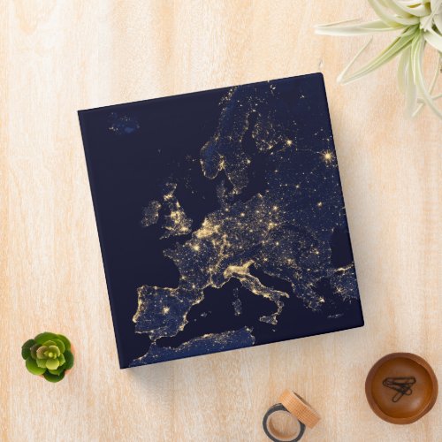 City Lights In Several European And Nordic Cities 3 Ring Binder
