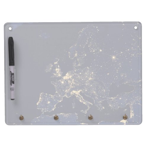 City Lights In Several European And Nordic Cities Dry Erase Board With Keychain Holder