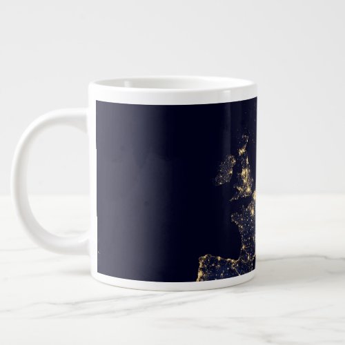 City Lights In Several European And Nordic Cities Giant Coffee Mug