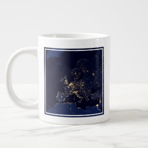 City Lights In Several European And Nordic Cities. Giant Coffee Mug