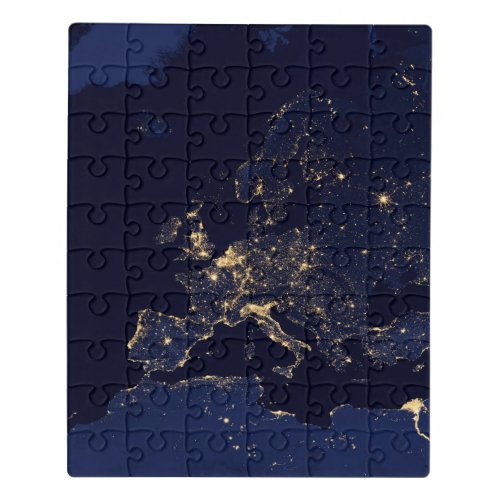 City Lights In Several European And Nordic Cities Jigsaw Puzzle