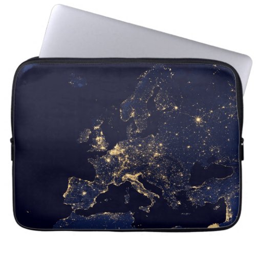 City Lights In Several European And Nordic Cities Laptop Sleeve