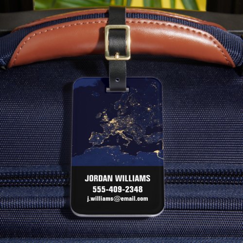 City Lights In Several European And Nordic Cities Luggage Tag