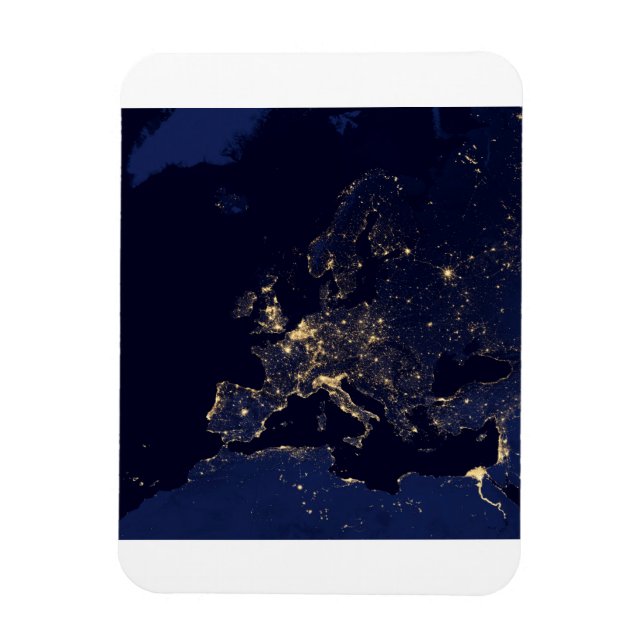 City Lights In Several European And Nordic Cities. Magnet (Vertical)