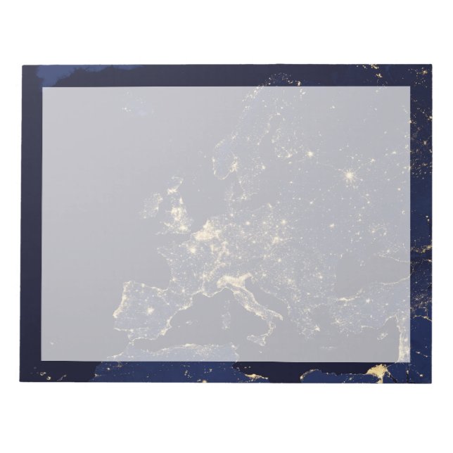 City Lights In Several European And Nordic Cities. Notepad (Front)