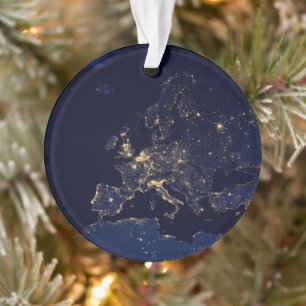 City Lights In Several European And Nordic Cities. Ornament