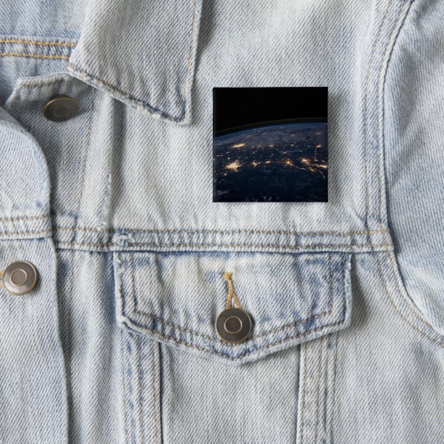 City Lights Of The Southern United States. Button (In Situ)